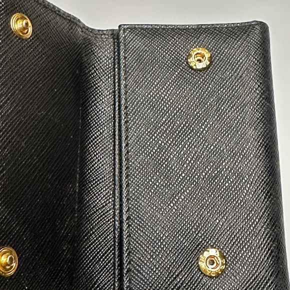 Prada Black Leather Card Wallet Key Holder - Picture 7 of 9